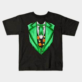 Green Outfit With Bow For St. Patricks Day Kids T-Shirt